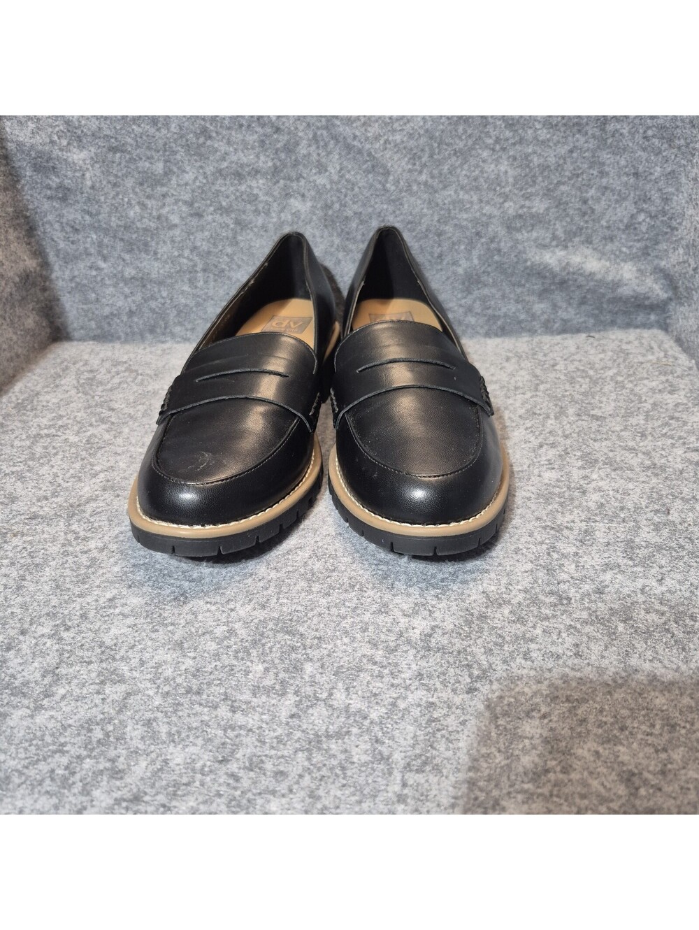 DV Dolce Vita Chrisp Shoes Women's Sz 8.5 Slip On Lug Sole Black Loafers - Picture 6 of 10